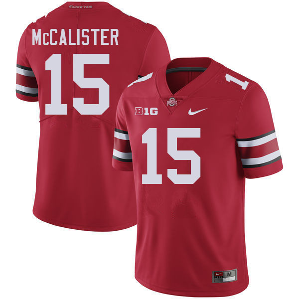 Tanner McCalister Ohio State Buckeyes Jersey College Football Uniforms-Red